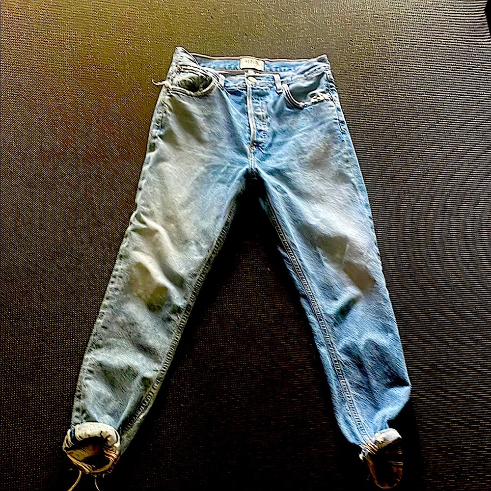 Distressed straight leg AGOLDE Blue Jeans